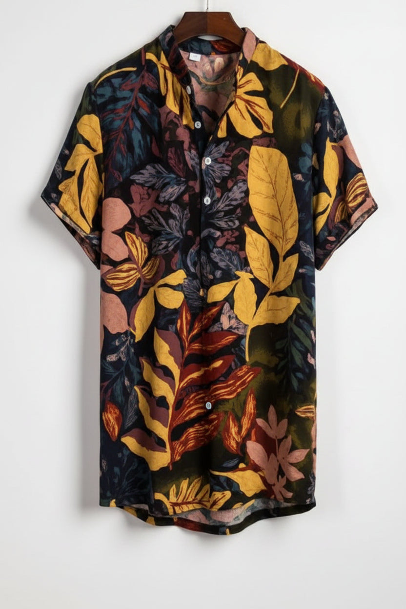 men's-slim-fit-contrast-color-shirt