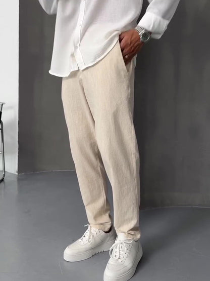Men's soft linen casual pants