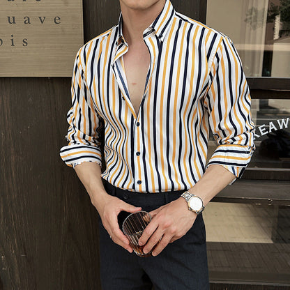 men's-striped-long-sleeve-casual-shirt