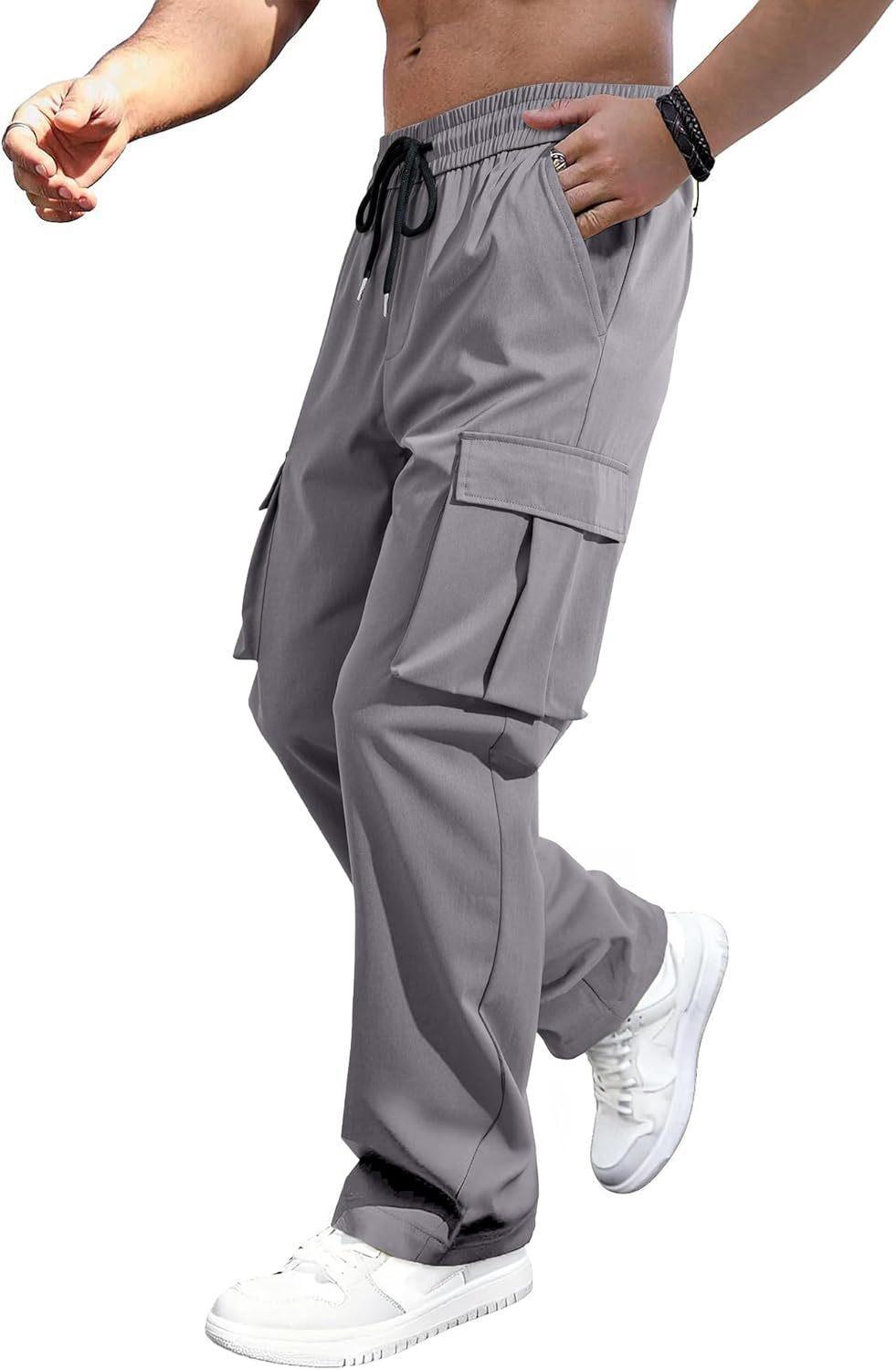 men's-summer-multi-pocket-cargo-shorts